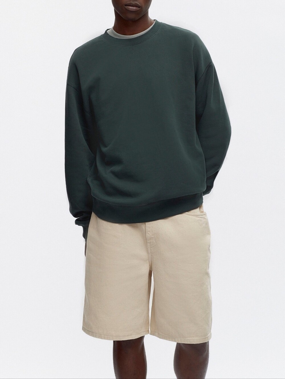KOTN Essential Sweatshirt In Green Size Large